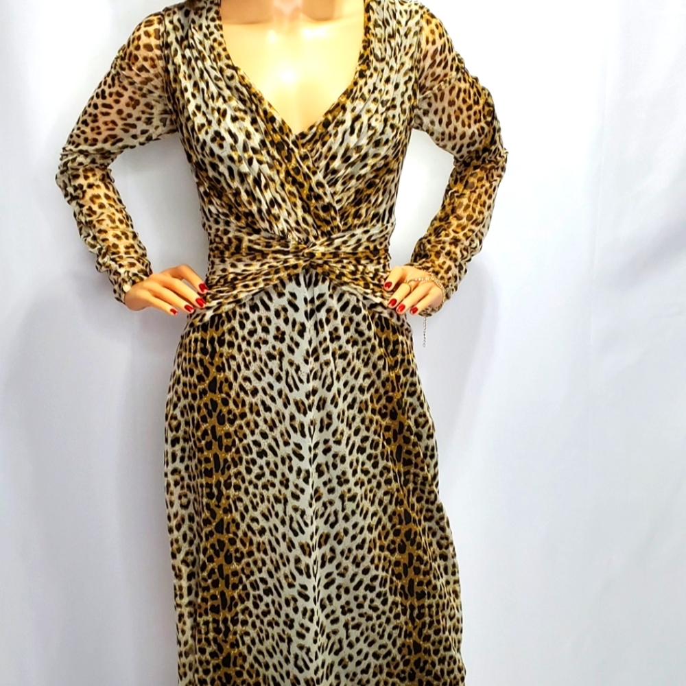 Tadashi Shoji Cheetah Print Dress